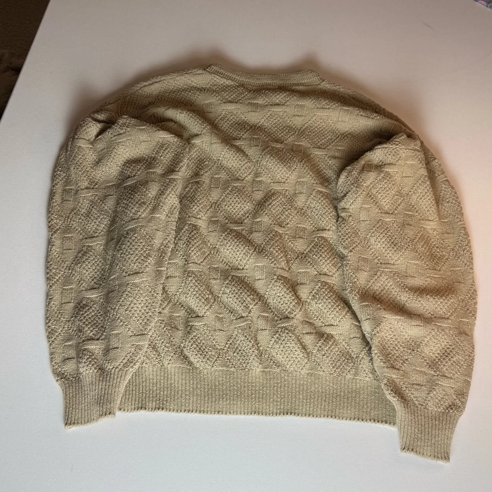 Vintage John Weitz Textured Knit Sweater – Made in USA – Size M, fisherman style